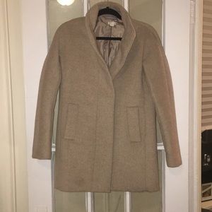 Tan J Crew Factory City Coat
